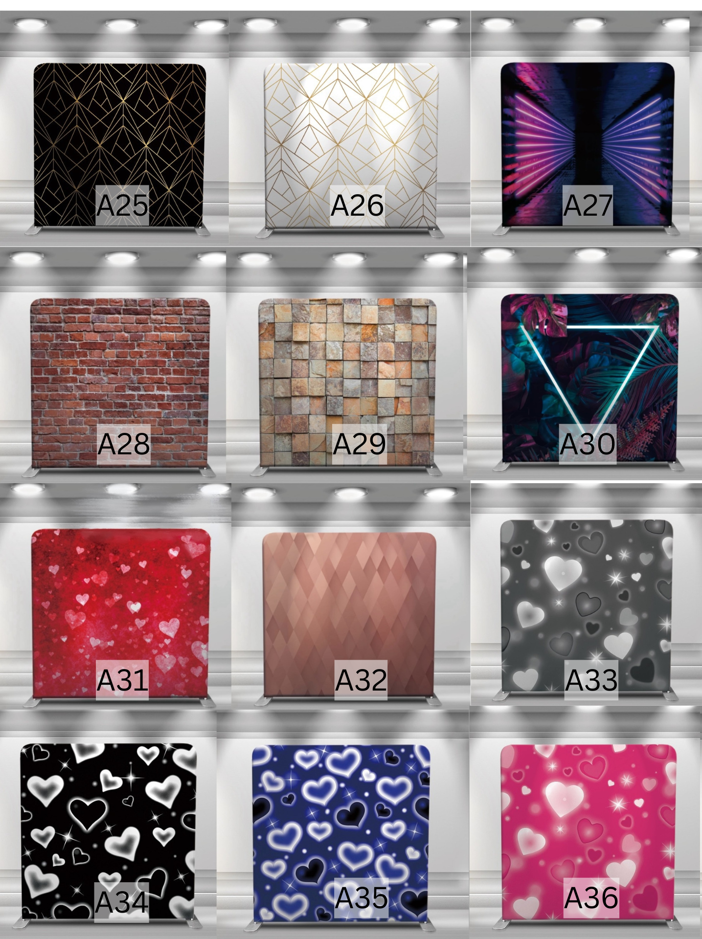 Tension Fabric Backdrop Stand + Custom Double Sided Backdrop Cover
