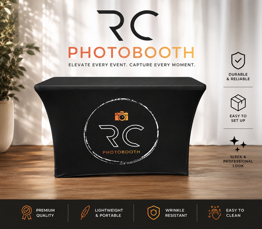 RC Photobooth Premium Stretch Table Cover – Professional Event Display