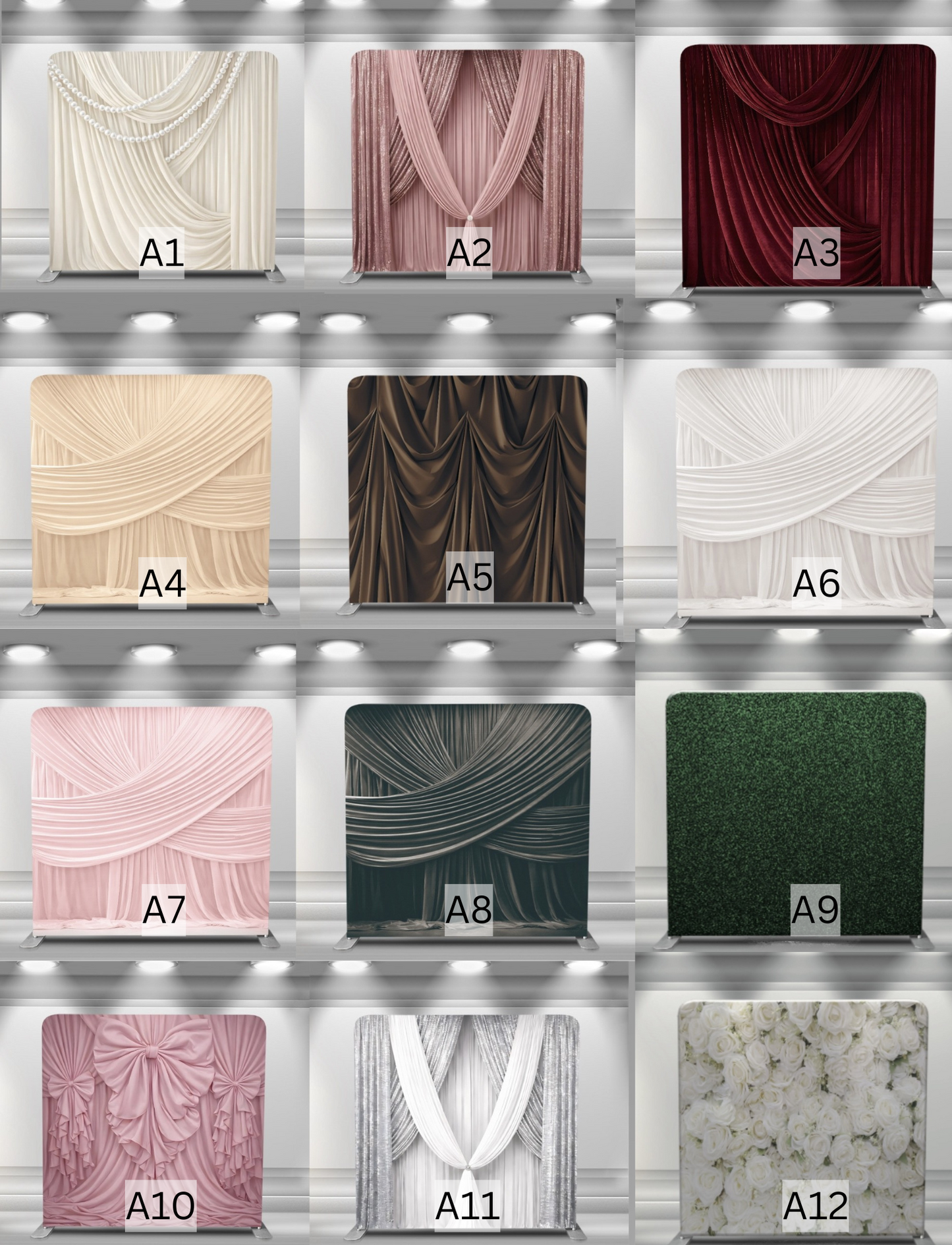 Tension Fabric Backdrop Stand + Custom Double Sided Backdrop Cover
